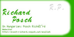 richard posch business card